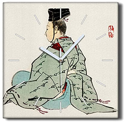 Coloray Uhr auf Leinwand Dekoration 30x30cm Wand Uhr Segeltuch Ohne tickendes Geräusch Wohnzimmer - asiatische traditionelle