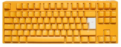 Ducky One 3 Yellow - Mechanische Gaming Tastatur Deutsches Layout im TKL-Format (80% Keyboard) mit Cherry MX Speed Silver Switches, Hot-Swap-fähig (Kailh-Sockeln) und RGB-Beleuchtung