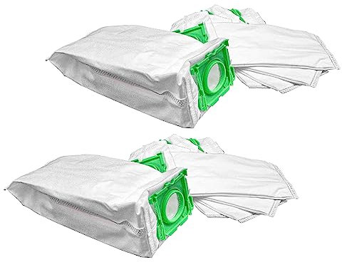 vhbw 10x Staubsaugerbeutel kompatibel mit Sebo Airbelt K1, K1 ECO 1200, K1 ECO 700, K1 Family Staubsauger - Mikrovlies, 29cm x 14cm, Weiß
