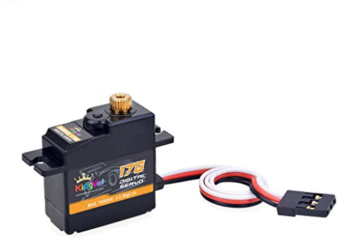 KingVal Ersatz 17G Metall Lenkgetriebe Digital Servo Kompatibel mit 1/18 RC Auto Ducted Plane Fixed Wing Roboter Boot