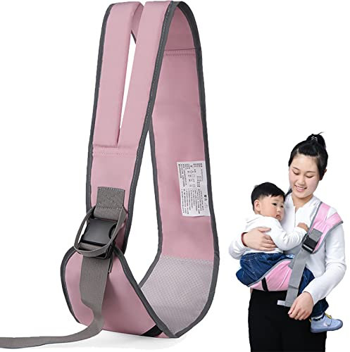 Babytrage, Tragbare Baby Tragegurt Mit Verstellbaren Schultergurten, Babytrage Seitlich Kleinkind Trage, Baby Carrier Tragetuch Baby, Kleinkind Bis Zu 25kg (Rosa)