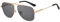 DUCO Retro Sonnenbrille für Herren Damen Halbrandlose Nicht Polarisierte Sonnenbrille für das Fahren DC3035 (Gold Rahmen Grau Linse)