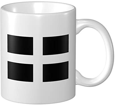 Kaffee Tasse Flagge Von Cornwall Camping-Becher Bedruckt Porzellan Becher Lustig Porzellantasse, Für Kinder, Milch, Tee, 330Ml