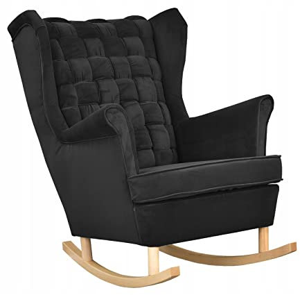 Family Meble Schaukelsessel, Modell Carol, Skandinavisch, Relaxsessel aus Webstoff, Loungesessel, Ohrensessel, Fernsehsessel, Bequemer Sessel, Für Wohnzimmer, Esszimmer, Schlafzimmer, Trinity 16