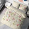 DILIOS Premium Bettwäsche 200x200, Blumen Beige Botanik 100% Atmungsaktive Angenehme Baumwolle mit Reißverschluss, Renforcé, 2teilig Bettbezug 200 x 200 cm + Kissenbezug 80 x 80