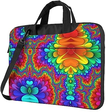 PIXOLE Braune hölzerne bedruckte Laptoptasche, 39,6 cm (15,6 Zoll), Computer-Tragetasche, Büro-Handtasche, Schultertasche, Leuchtende Farben, 15.6 inch