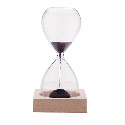 Knadgbft 1 sablier magnétique Awaglass soufflé à la main, décoration de bureau, sablier magnétique violet