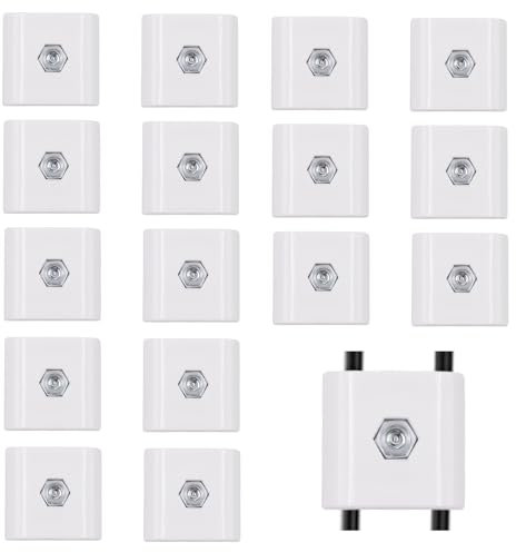 16 Pièces Clips de connexion en plastique pour Mur de grille Grid Panel Connector pour panneaux de grille murale (Blanc)