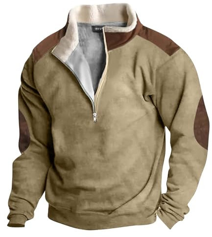 KONG JIMFAN Pullover Herren Compression Shirt Trainings Tshirt Herren Hoodie Herren Herren XXL Kuschelpullover Pullover Hellblau Softshelljacke Herren Wildlederjacke Daunen Parka(Khaki,4XL)