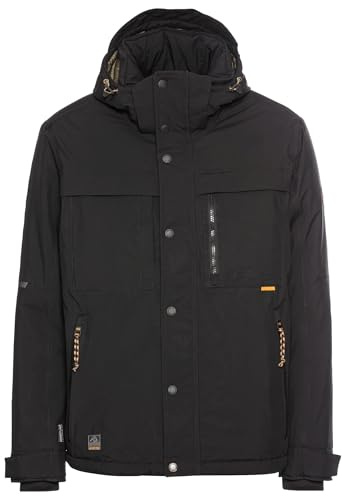 camel active Herren teXXXactive® Funktionsjacke mit Abnehmbarer Kapuze Schwarz, menswear-60