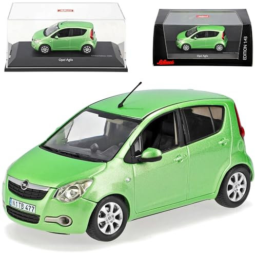 Defekte Vitrine Opel Agila GrÜn 2009 1/43 Schuco Modellauto Modell Auto Sonderangebot