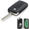 Heart Horse 3 Boutons Coques de Clé Télécommandes avec Lame VA2 433MHz ID46, Compatible Signal Ask Puce pour Peugeot 307 CC 308 407 607 Partner Citroën Berlingo Picasso Xsara CE0536 Clé à Distance