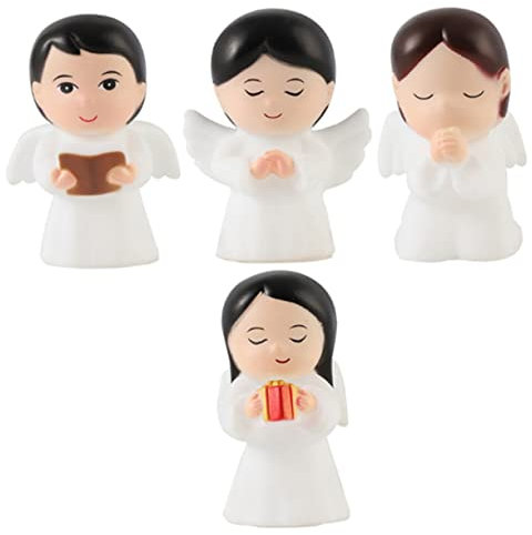 Alipis 4pcs Angel Ornaments Girl Gift Garden Statue Figurines Gadget Decorations Creative Gifts White Vinyl Household Bookshelf Office