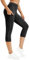 Rexspek Damen 3/4 sporthose mit Tasche, blickdicht Sportleggings, Jogginghose Capri XXL