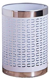 SOSCU Poubelle de cuisine Corbeille ronde Corbeille intérieure créative Corbeille à papier Corbeille blanche 2,3 gallons adaptée à la cuisine ou au bureau Poubelle de bureau