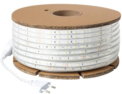 Ruban LED Dimmable 220V SMD 60 LED/m BOBINE 50m 6W/m 600lm/m Largeur 12mm C
