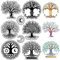 CRASPIRE Baum Des Lebens Klare Stempel Sonne Mond Wiederverwendbare Transparente Silikonstempelsiegel Poststempel Für Journaling-Kartenherstellung Dekor DIY Scrapbooking Filmrahmen Fotoalbum Dekorativ