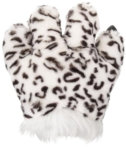 VALICLUD Flauschige Schneeleopard-pfoten-handschuhe Für Cosplay Tierpfoten-handschuhe Warm Und Gemütlich Für Halloween-kostüme Und Tierkostüme Aus Hochwertigem Und Gefertigt