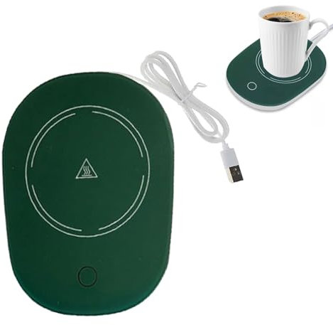 Tassenwärmer,Elektrischer Kaffeewärmer,USB Getränkewärmer,Teewärmer,Schreibtisch Tassenwärmer,Tassenwärmer Getränkewärmer,Becherwärmer,Kaffeewärmer,Cup Warmer für Tee,Kakao,Milch (Grün)