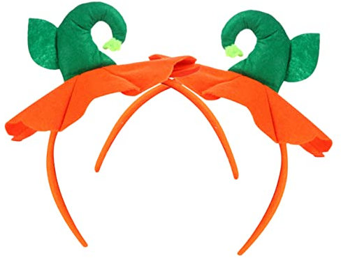 Hohopeti 2stücke Halloween Kürbis Stirnband Haaraccessoires Für Frauen Mädchen Für Kostümpartys Cosplay Und Festivals Auffälliger Kopfschmuck
