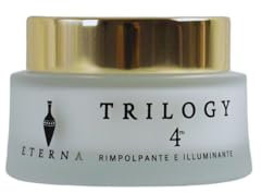 Eterna Crema Viso Antirughe, Idratante, Antimacchie con Acido Ialuronico Collagene e Acido Mandelico, uso Giorno e Notte - Trilogy il 4° step del Protocollo Anti età - Made in Italy - 50ml