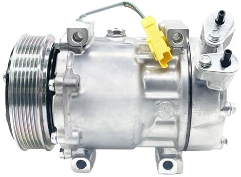 Compresor de aire acondicionado compatible con Citroen Xsara Picasso (N68) 1.6 HDi 16v / Peugeot 406 2004-2011 SD7V16 7V16 9645440480 9800851980 9800851980