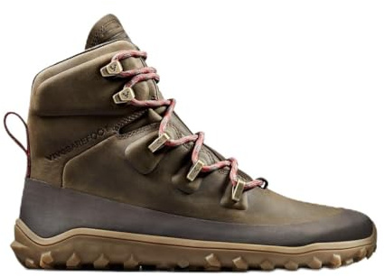 VIVOBAREFOOT Tracker Leather AT Mens Barefoot Hiking Boots | Waterproof, Lightweight & Puncture Resistant | All Weather & Terrains | Wide Fit Grounding Shoes | Bracken