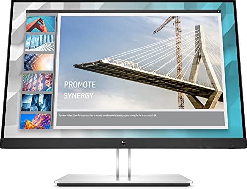 HP E24i G4 Business Monitor, WUXGA 23.8 IPS Screen, 5ms Response Time Overdrive, Resolution 1920 x 1200, Anti-Glare, Tilt/Height/Adjustable Pivot, DiplayPort, HDMI, VGA, Silver (Renewed)