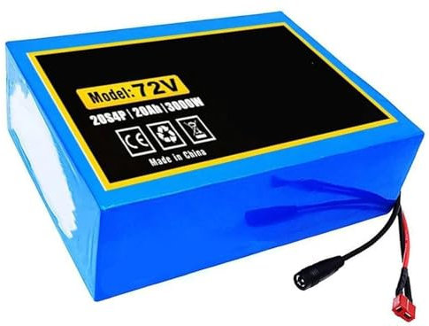 Batterie Lithium-Ion 72V 20Ah 20S4P Pour Vélo Électrique Moteur Vélo Électrique 200-3000 W BMS Intégré Avec Chargeur 245 * 177 * 73 mm XT60