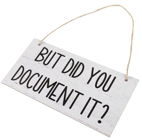 Ciieeo Rustikales Holzschild Büro Dekoration But Did You Document It Hängendes Wandornament aus Holz Leichtes Langlebiges Deko-schild für Home Office und Wohnzimmer