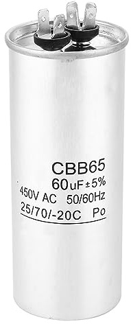 Condensatore motore CBB65 60UF 450V Condensatore compressore rotondo in foglio di alluminio impermeabile con prestazioni stabili per condizionatore d'aria e apparecchiature