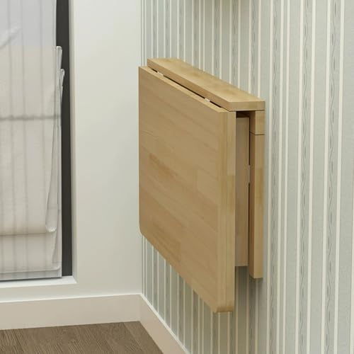 Klappbarer Holztisch, stabiler 70 x 50 cm Schoßtisch mit abgerundeten Ecken, wasserdichte Oberseite, perfekt für Küche und Schlafzimmer, platzsparendes Design
