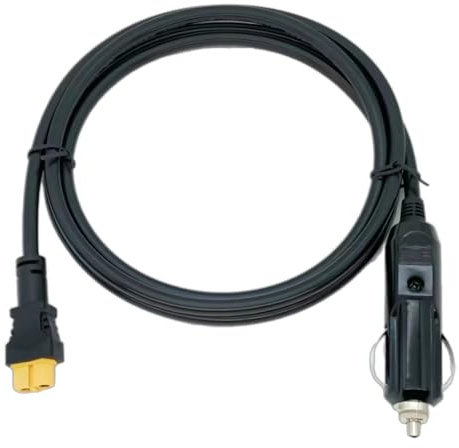Okaywork Zigarettenanzünder auf XT60 Buchse Auto Ladekabel 12V/24V 16AWG 1,5M, KFZ Ladegerät XT60 Kabel für Powerstation, Solargenerator, Tragbare Batterie, Outdoor Camping, Anti-Verpolung, Hochwertig