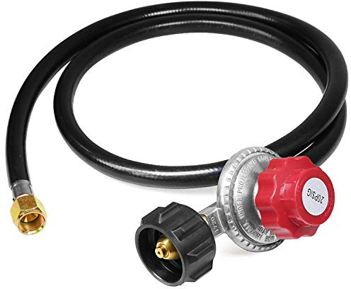 Rastapulz Hoch Druck Propan 0-20 Psi Einstellbarer Regler Mit 4 Fuß Qcc1 / Typ1 - Für Propan Türkischer Friteuse Raucher Und Mehr Gerät