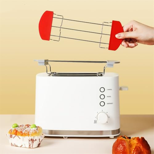 BlesConi Röstvorsatz aus Edelstahl für Toast, Sandwiches und Brotscheiben, multifunktional, leicht zu reinigen, mit Anti-Verbrüh-Griffen, kompatibel mit den meisten Toastermodellen
