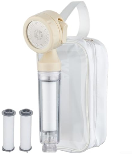 Travel Ready Shower Filter with Detachable Handheld Sprayer for Camping Hiking and Remote Locations with Simple Attachment Mechanism (F)