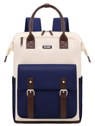 COOLIFE Schulrucksack Teenager, Leicht Tagesrucksack für Universitäten | 15.6 Zoll Laptop Rucksack für Pendeln und Wochenendausflug, Wasserdicht Polyester Reiserucksack mit Doppelgriffe (Blau)