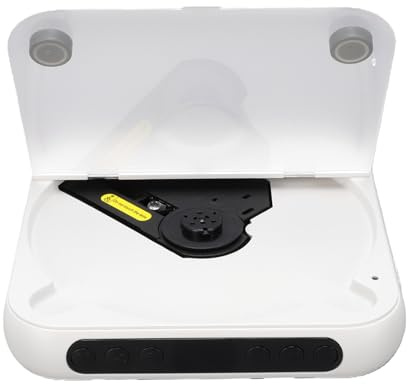 Garsent Lecteur CD Portable, Lecteur CD Bluetooth avec Port AUX 3,5 Mm et Radio FM, Anti-Saut, de Musique avec Batterie 2000 MAh, pour Voiture, Maison, Voyage