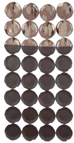 GILDE Wandrelief Tinnum aus Eisen - rechteckig - braun - glänzend/matt - Höhe 127cm x Breite 62cm
