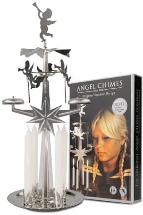 Angel Chimes: inkl. Kerzen: schwedisches Design, silber, Angel Chimes
