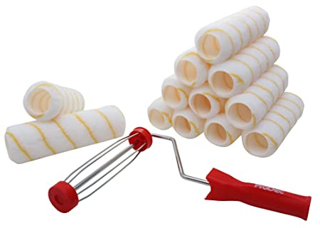 ProDec 9 inch x 1.75 13 piece Hi-Performance Woven Paint Roller, 9 | and Frame Set for A Smooth Finish Painting with Trade & DIY Emulsion Paints on Interior Walls and Ceilings