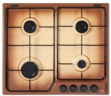 DELONGHI FFT 46 ASV PIANO COTTURA A GAS 4 FUOCHI 60 CM GRIGLIE SMALTATE COLORE TERRE DI FRANCIA