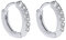 Andi Rose Jewellery - Kreolen für Damen aus 925er Sterlingsilber, mit Strass-Steinen besetzt., weiß1, 1,6 x 1,6 cm (0,63 x 0,63 Zoll)