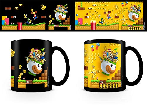 Nintendo - Super Mario - Gold Coin Rush - Tasse à effet thermique - Dimensions : diamètre : 8,5 cm - Hauteur : 9,5 cm