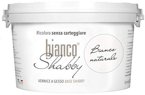 CHALK PAINT Bianco Naturale per Mobili e Pareti - Pittura Shabby Chic Vintage EXTRA OPACA (2,5 Litri)