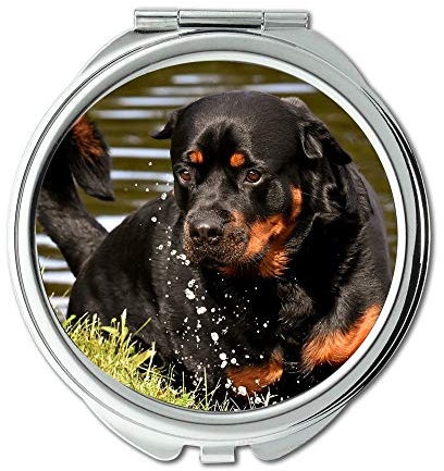 YENDOSTEEN Mirror,Travel Mirror,Rottweiler Purebred Dog Animal Dog Peaceful Pet02,pocket mirror,portable mirror