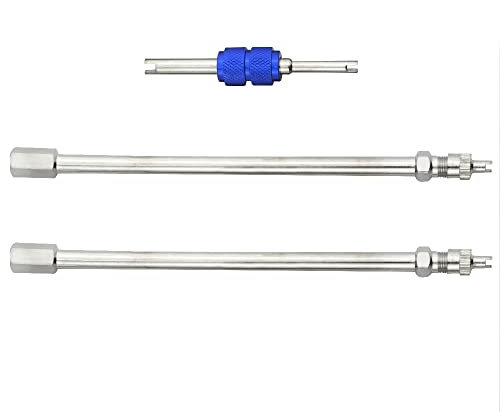 WMYCONGCONG 3 PCS 6 Dually Ventilschaftverlängerungen Gerade Metall-Doppelrad-Ventilschaftverlängerungen für Wohnmobilreifen LKW Wohnmobil Busse Pickup Ram 3500 F350 Anhänger