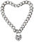 Bontand Punk Cool Neck Collar Slave Game Pet Heart-Shape Padlock Metal Choker Necklace for Women
