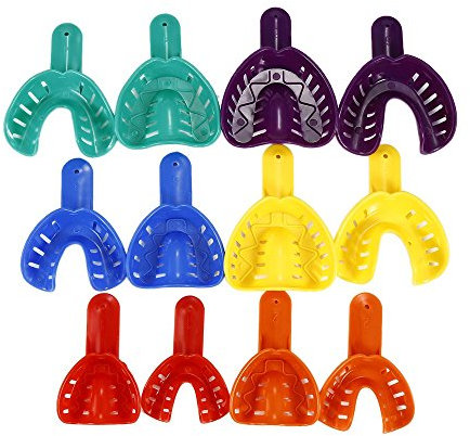 Mike Dental Impression Tray Plastic New 6 Sizes Autoclavable for Adult/Children