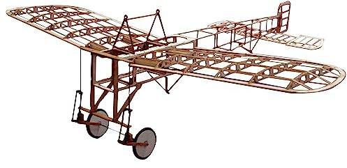 Blériot XI Slow Flyer model aeroplane kit, scale 1:20, 420 mm wingspan, RC aeroplane model kit, model aeroplane to build yourself, laser-cut balsa wood components, 420 x 370 x 130 mm, 30 g RTF